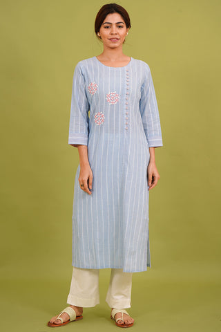 Chacha's 21343 cotton linen kurta set