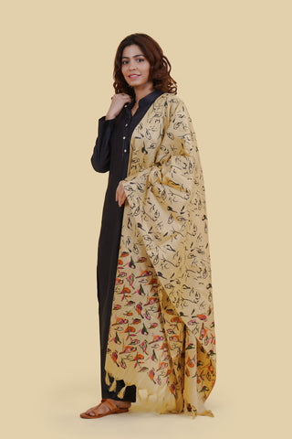 Chacha's 21323 solid handloom kurta set with dupatta
