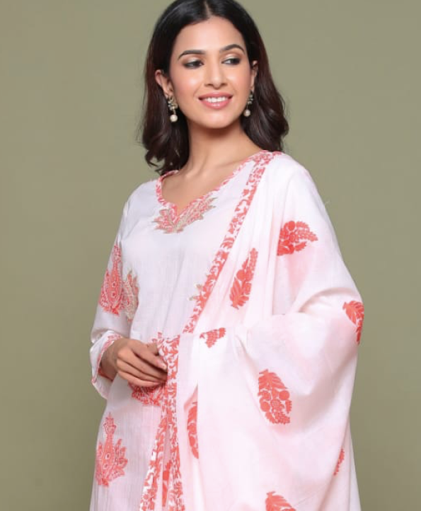 Chacha's101616 printed cotton  kurta set
