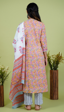 Chacha's 101934 printed cotton kurta set
