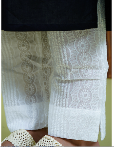 Chacha’s 101908 cotton kurta set with chikankari pants